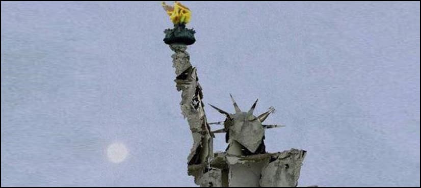 Revealed: The truth behind ‘Statue of Liberty’ made from rubble in Syria