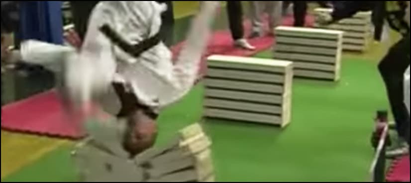 WATCH: Bosnian boy performs flipping, brick-smashing feat