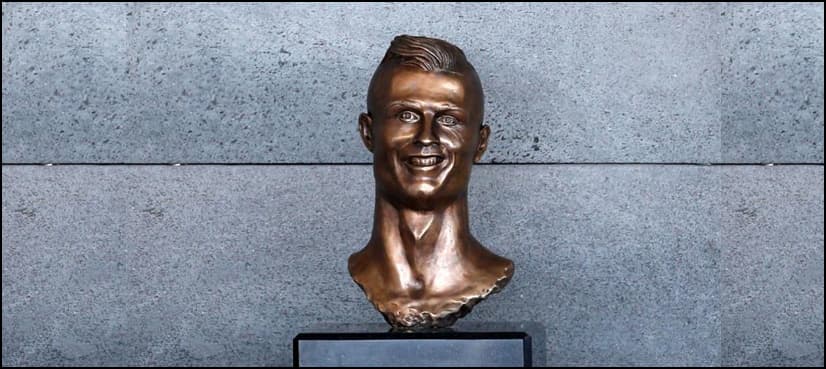 Self-taught sculptor defends grinning Ronaldo bust