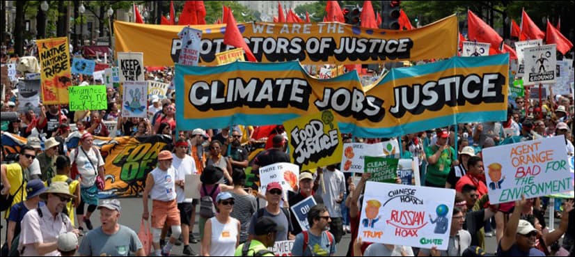 Thousands march in Washington to protest Trump climate policies