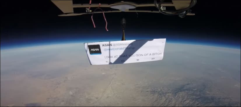 Space group lodges 'first space protest' against Trump