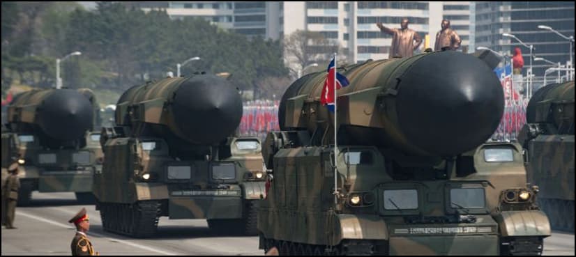 North Korea missile test fails after military parade