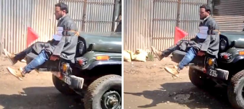 Indian army awards officer who tied Kashmiri man to jeep as 'human shield'