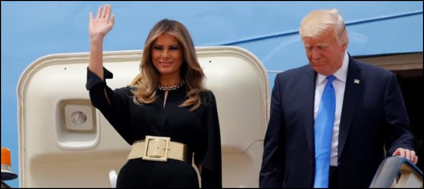 Melania Trump arrives in Saudi Arabia without headscarf