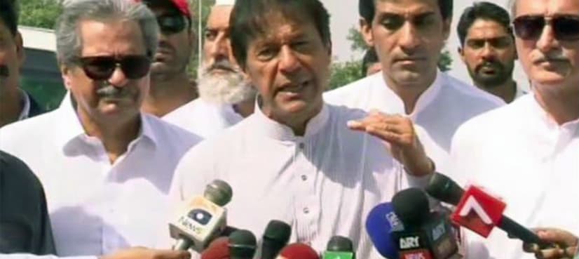 Abbasi, PML-N leaders discrediting Pakistan army: Imran Khan