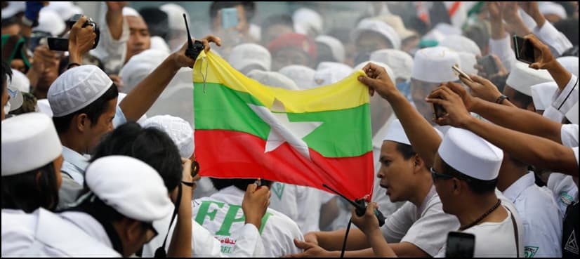 Thousands of Indonesians join anti-Myanmar rally in Jakarta