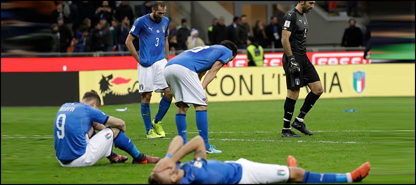 Italy to miss World Cup for first time in 60 years