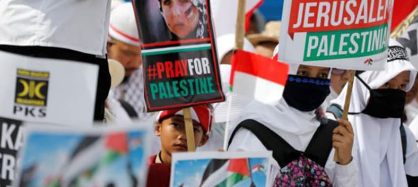 Thousands of Indonesians again protest Trump's Jerusalem move