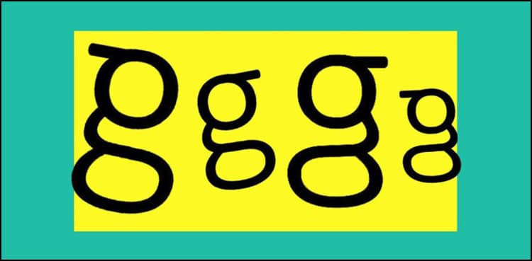 Can you identify the correct lowercase ‘g’? – Many people failed to do so