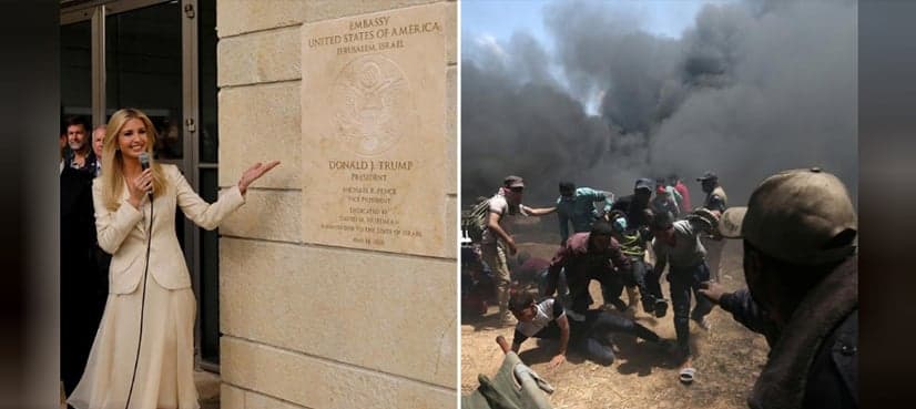 Israel kills over 55 Palestinians in Gaza as US Embassy opens in Jerusalem