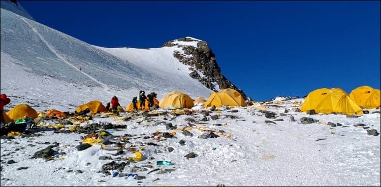 Mount Everest, the high-altitude rubbish dump