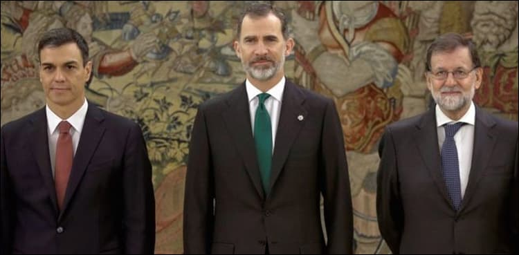 Socialist Sanchez takes charge in Spain as tarnished Rajoy departs