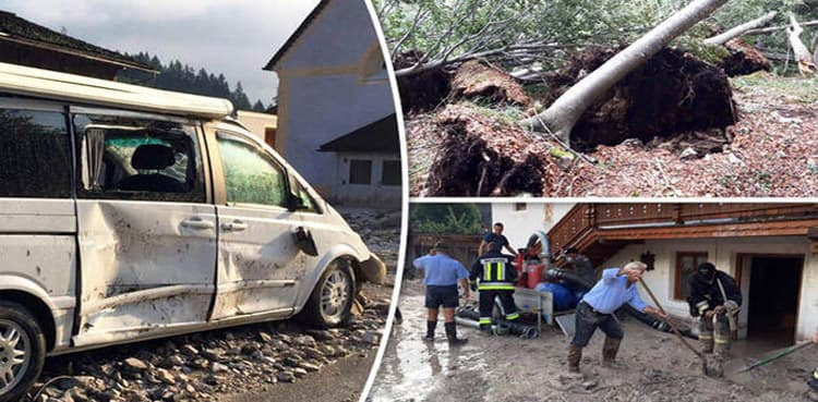 Fierce winds destroyed forests in storm-hit Italy