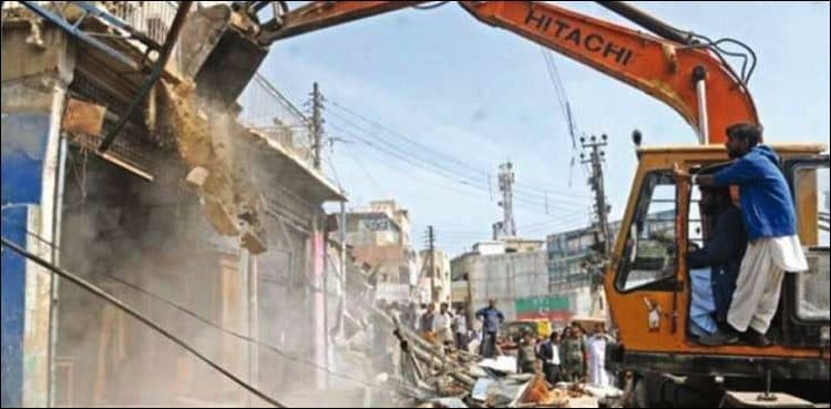 Anti-encroachment drive around Karachi Zoo enters into second day