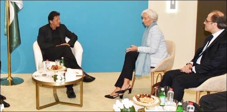 PM Khan meets IMF chief in Dubai