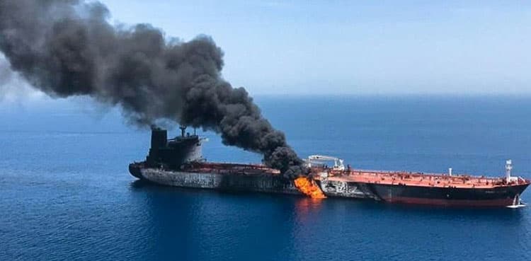 Oil prices surge on reported tanker attacks