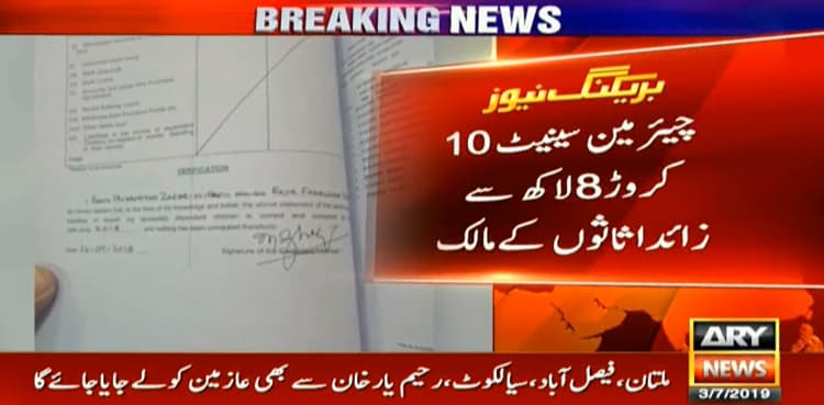 Asset details of current senators revealed by ECP