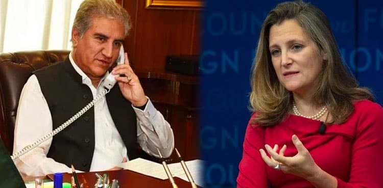 FM Qureshi updates Canadian counterpart on Kashmir situation
