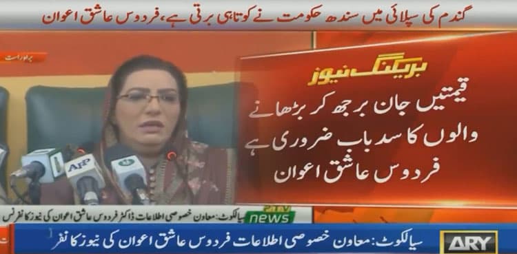 Firdous says negative propaganda being made regarding flour prices