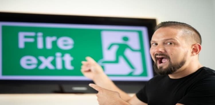 Comedian changes his name to Fire Exit to get famous around the world