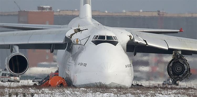 WATCH: Huge cargo plane crash lands, skids off the runway