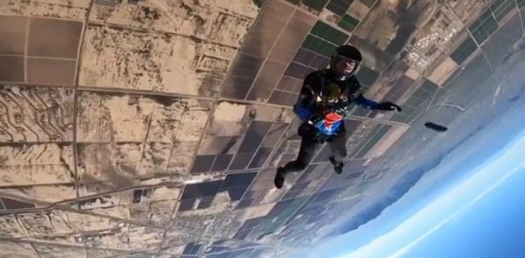 Viral video: Phone survives after falling 12,000 feet from skydiver's pocket