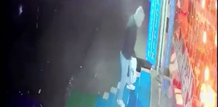 WATCH: Man takes shelter seconds before roof collapses