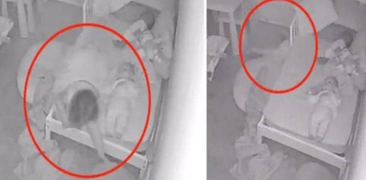 Horrifying video shows toddler being 'pulled under the bed' by 'ghost'