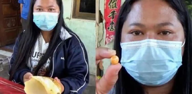 Penniless woman finds orange Melo pearl worth crores of rupees in seafood