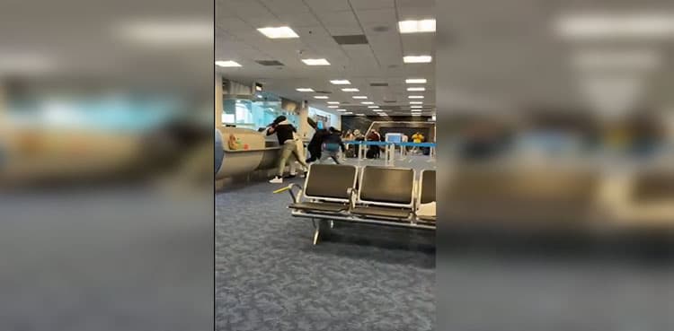 WATCH: Brawl breaks out at Miami airport over seat shortage on plane