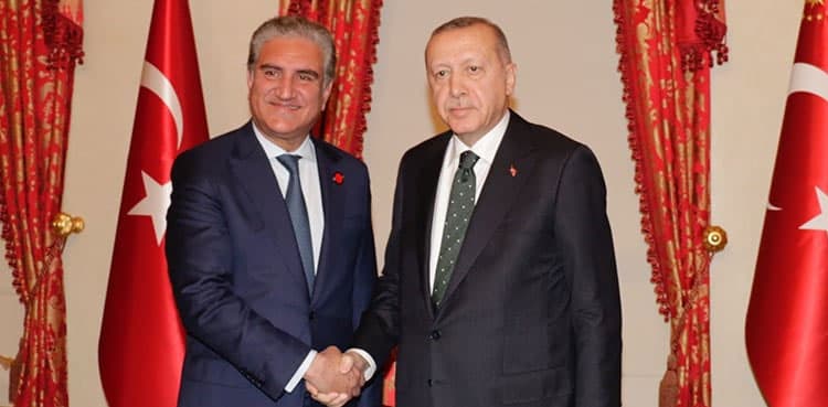 FM Qureshi, Turkish President Recep Tayyip Erdogan discuss Palestine issue