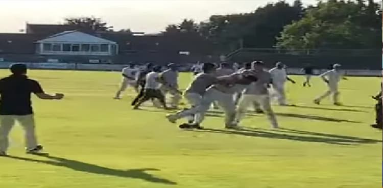 Watch: Charity cricket match turns into violent fight over single run