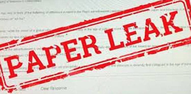 Inter's chemistry paper leaks on social media in Larkana, Nawabshah
