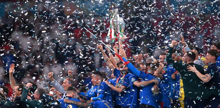Italy crowned European champions after shootout win over England