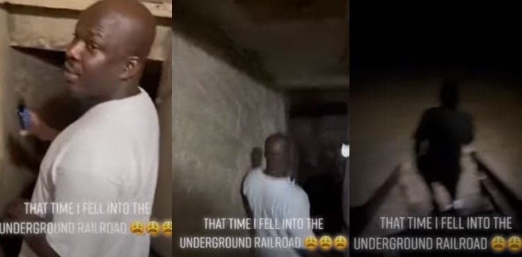 WATCH: Man discovers abandoned railway after finding secret stairway under his house