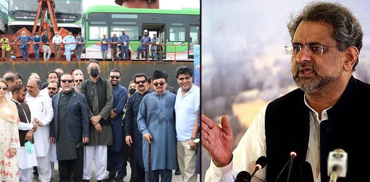 PTI taking credit for projects launched by PML-N, says Khaqan on Green Line bus service