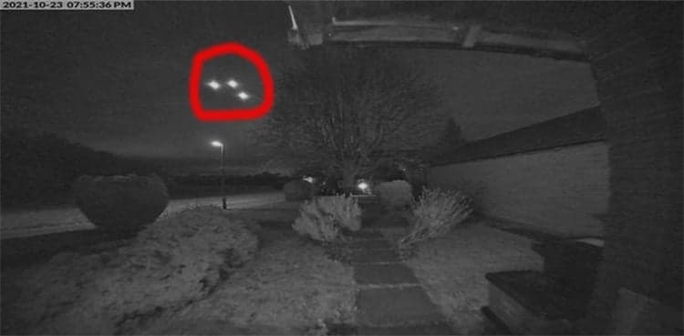 Shocking! Doorbell camera captures floating 'triangular UFO'