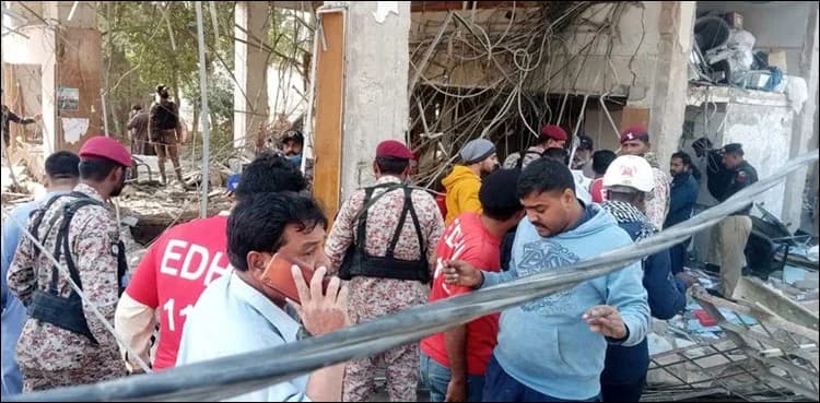 Investigators inspect Shershah explosion site to establish nature of blast