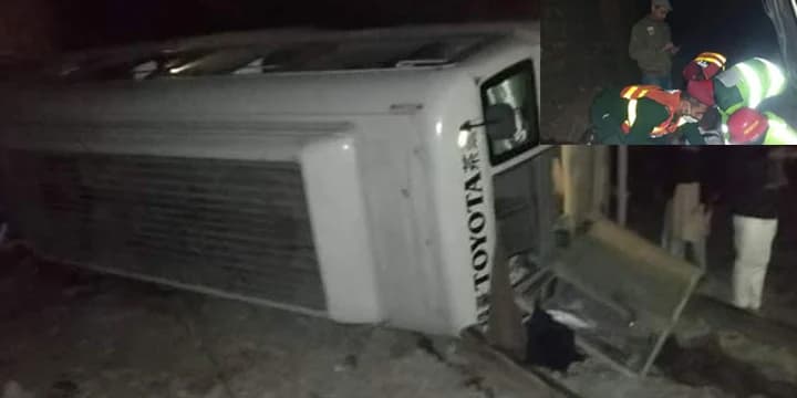 Three killed, 25 hurt after school bus falls from GT Road bridge