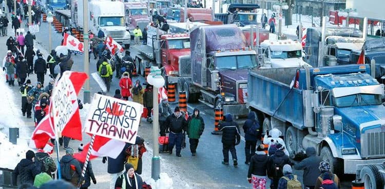 Canada rally against vaccine mandates blocks Ottawa