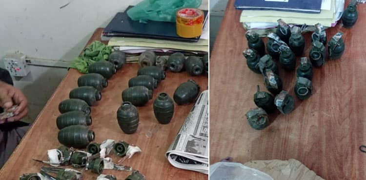 Police recover 20 hand grenades from Karachi's Garden