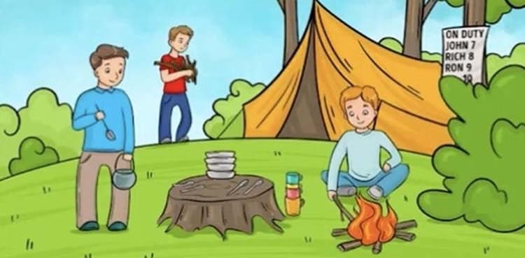How many people are camping? This optical illusion baffles netizens
