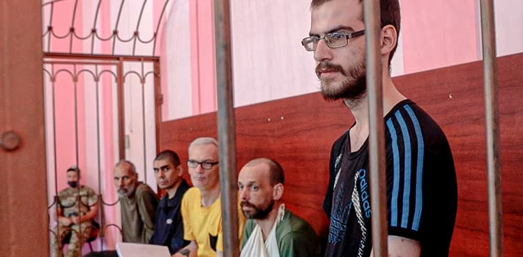 Five Europeans go on trial in separatist-controlled Ukraine