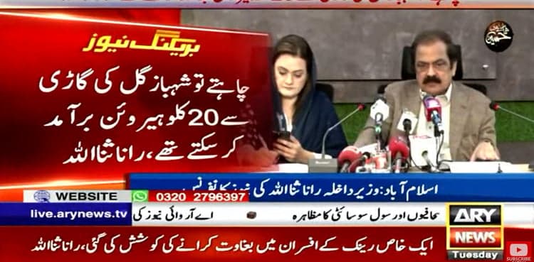 Shahbaz Gill's arrest in accordance with law: Rana Sanaullah