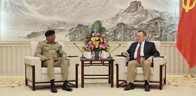 CJCSC Gen Sahir Shamshad Mirza meets Chinese counterpart
