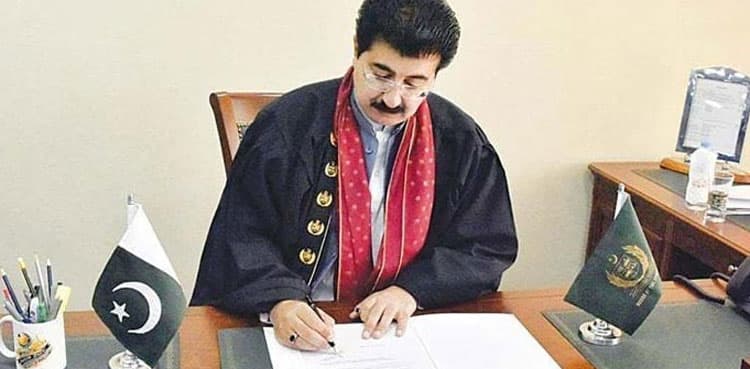 Sadiq Sanjrani decides to withdraw Senate chairman perks bill