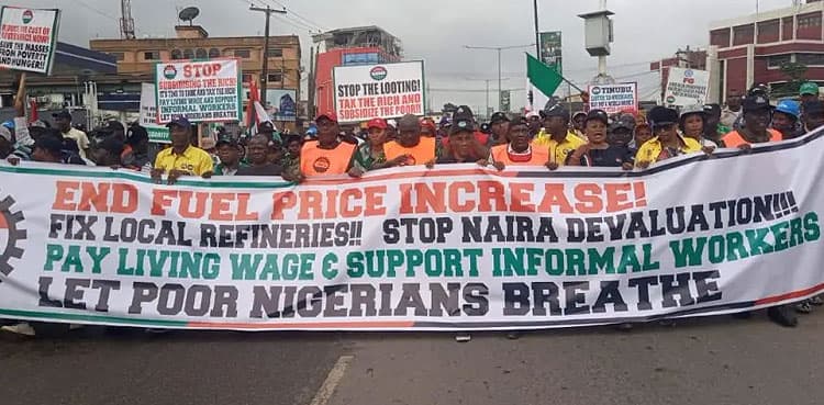 Petrol Price Hike: Nigerians hold strike, march in protest