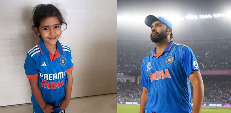 Rohit Sharma's daughter dresses as her father for Halloween