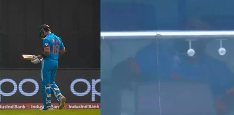 Watch: Angry Virat punches sofa after scoring duck against England