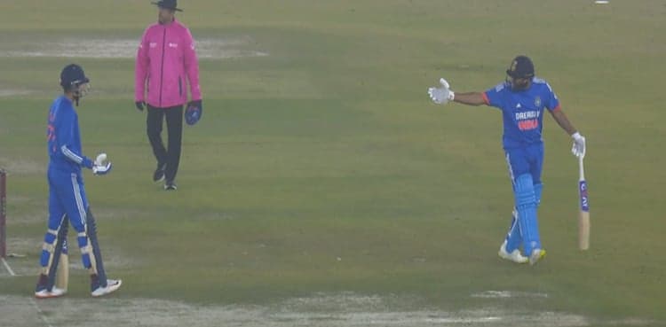 WATCH: Rohit Sharma fumes at Gill after getting out for duck on T20I comeback